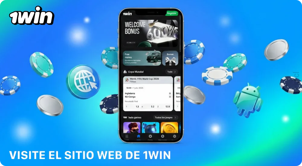 Los usuarios de Chile pueden descargar la aplicación móvil visitando el sitio web de 1win