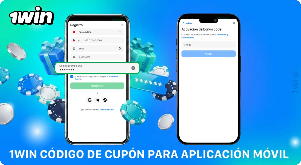 Los jugadores de Chile pueden activar el código promocional en la aplicación móvil de 1win