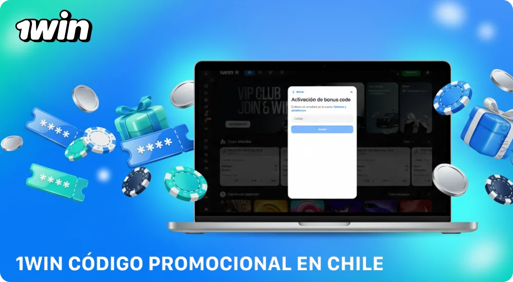 El código promocional de 1win Chile permite a los nuevos usuarios obtener bonos adicionales