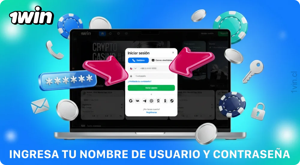 Para acceder a su cuenta 1win, los usuarios de Chile deben introducir su contraseña, así como su dirección de correo electrónico o número de teléfono