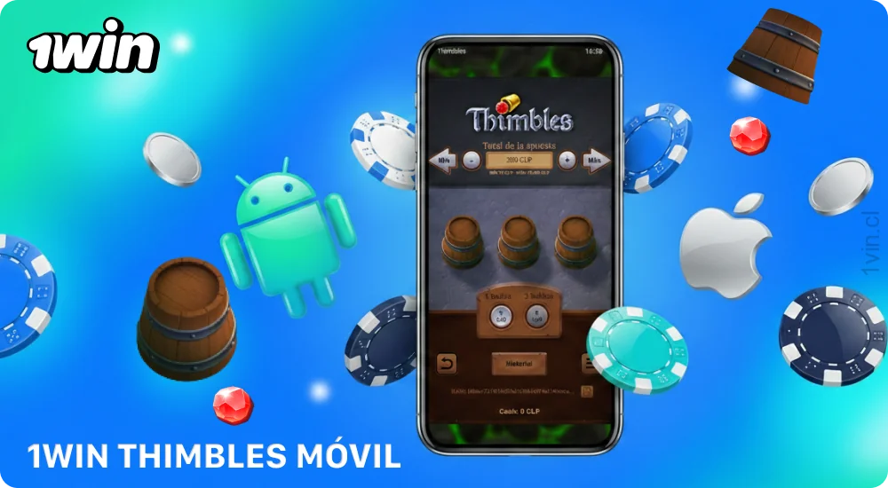La aplicación móvil de 1win te permite jugar a Thimbles en iOS y Android