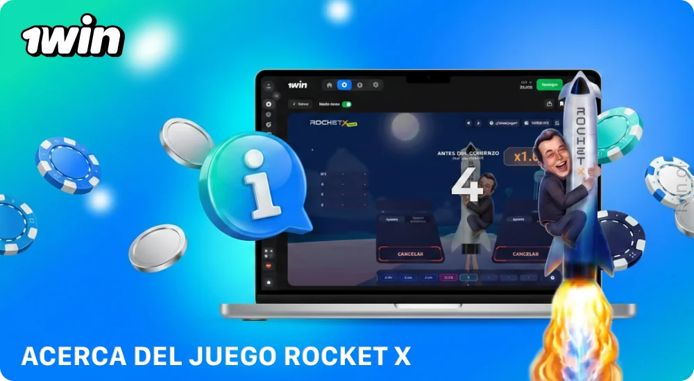 En Rocket X 1win, el jugador hace una apuesta antes del lanzamiento del cohete, y el resultado de cada ronda se determina al azar