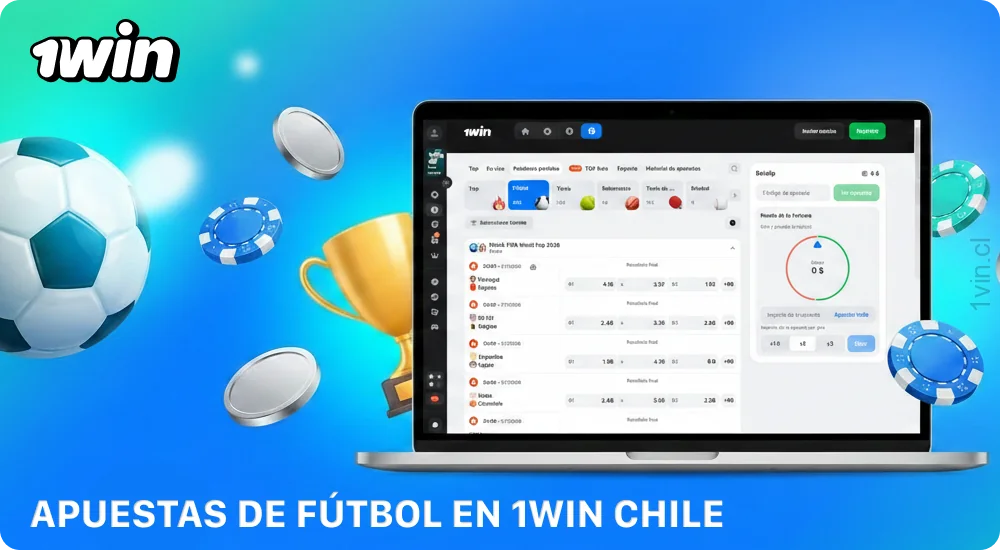 Las apuestas de fútbol en 1win Chile ofrecen una amplia selección de partidos, ligas y mercados