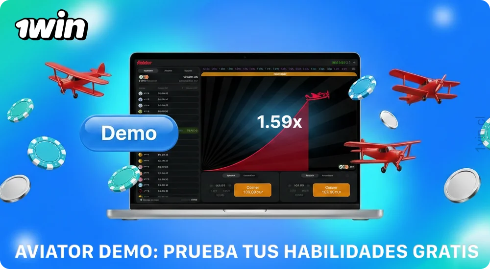 La versión de demostración de Aviator en 1win Chile te permite conocer la mecánica del juego de forma gratuita