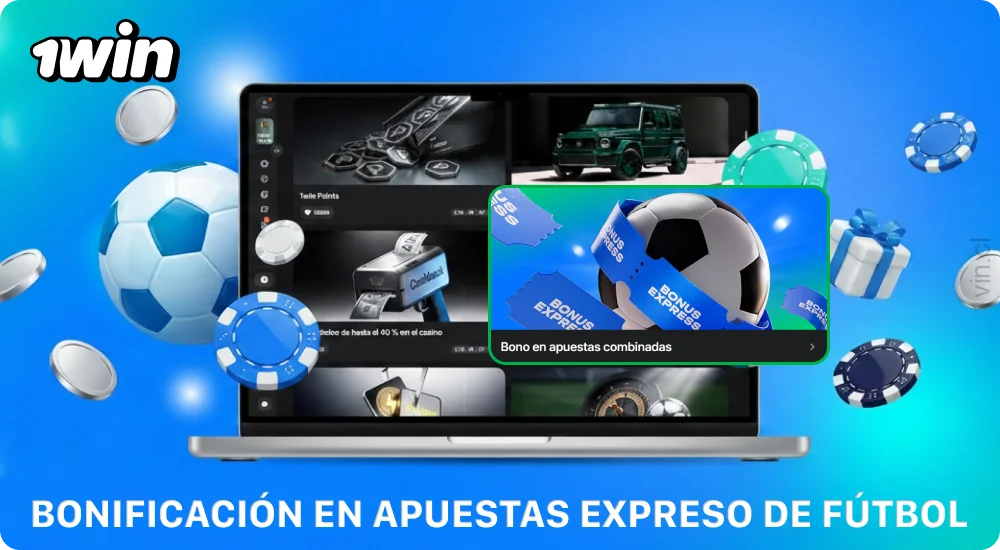 El bono exprés para el fútbol en 1win Chile aumenta las ganancias en las apuestas combinadas