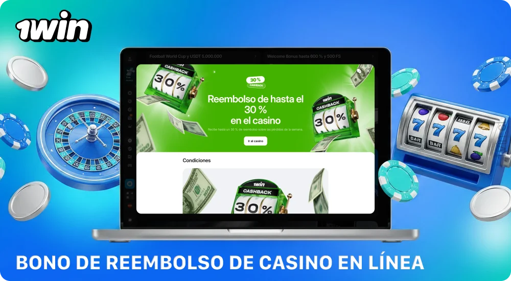 El bono de reembolso del casino 1win Chile te permite recuperar una parte de lo que perdiste