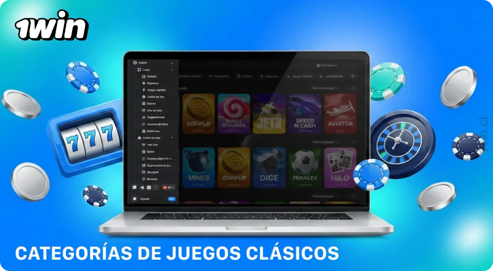 Las categorías clásicas de juegos en 1win Chile incluyen tragamonedas, blackjack, ruleta, póquer, lotería y premio gordo