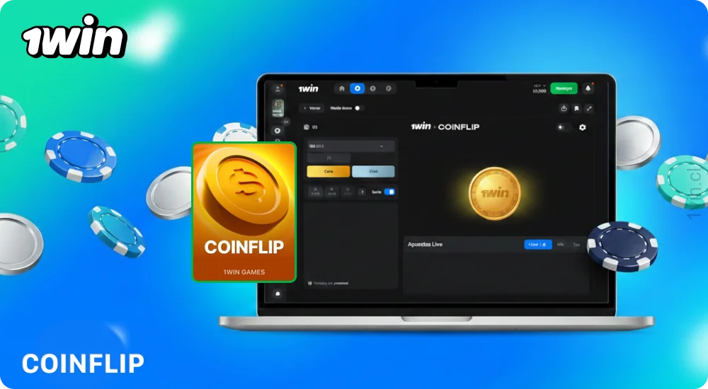 CoinFlip, un sencillo minijuego al estilo cara o cruz en el casino 1win Chile