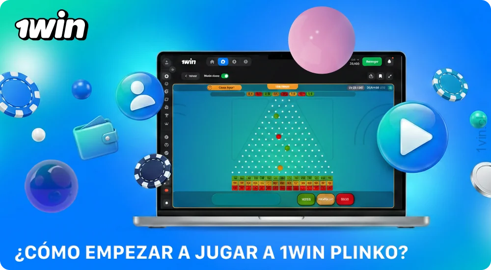 Para jugar a Plinko en 1win Chile, regístrate, recarga tu cuenta, establece tu apuesta y espera a ver dónde cae la bola
