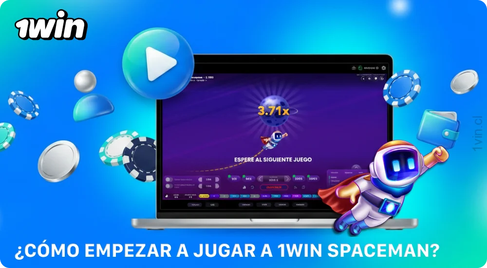 Para jugar a Spaceman en 1win en Chile, regístrate, recarga tu cuenta y haz una apuesta