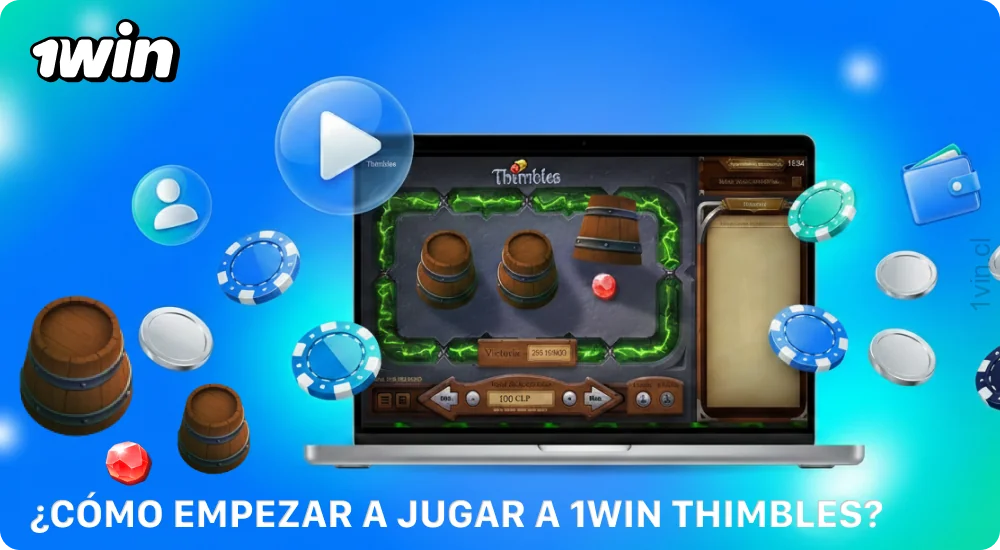 Para empezar a jugar a Thimbles en 1win en Chile, regístrate y recarga tu cuenta