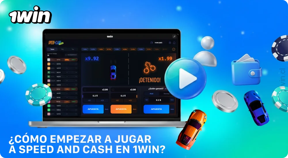 Para empezar a jugar a Speed-n-Cash en 1win en Chile, regístrate, recarga tu cuenta y haz una apuesta