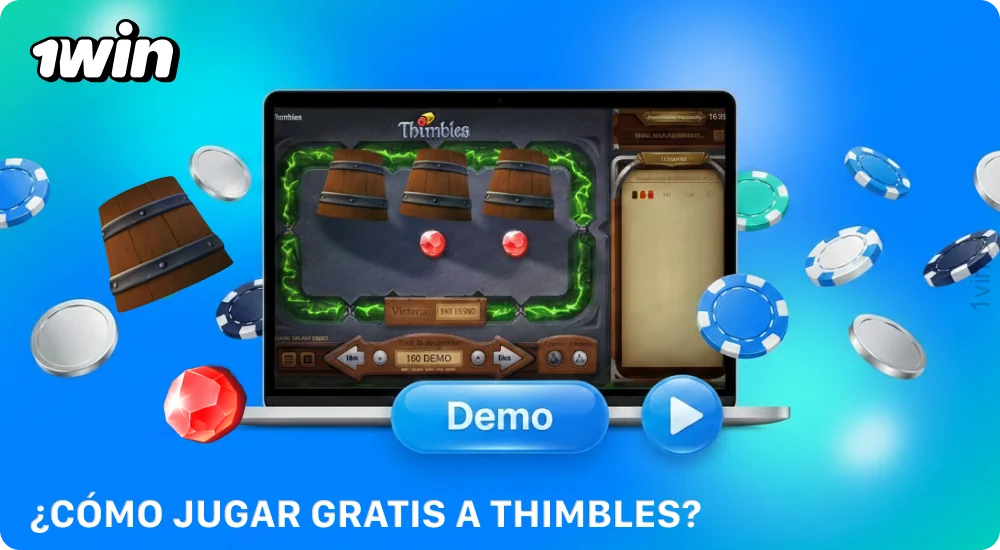 La versión de demostración de Thimbles 1win te permite conocer el juego de forma gratuita y poner a prueba tus habilidades