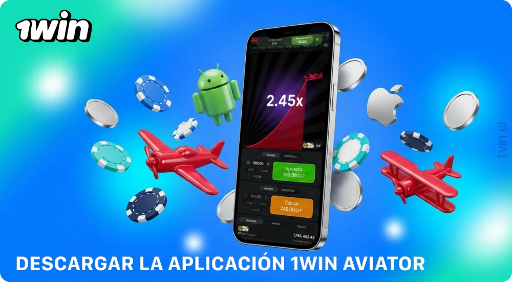 La aplicación Aviator de 1win está disponible para Android e iOS