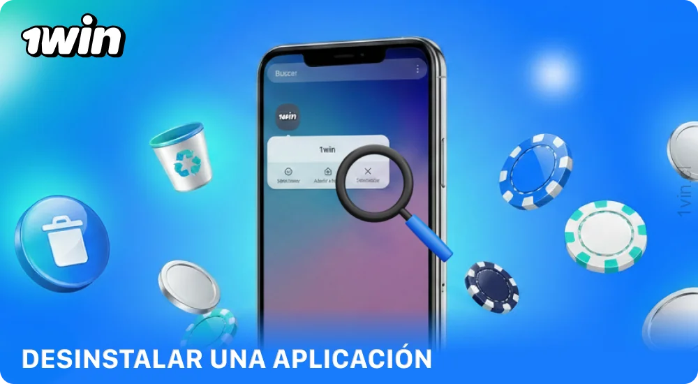 Puedes eliminar la aplicación 1win Chile desde la configuración de tu dispositivo