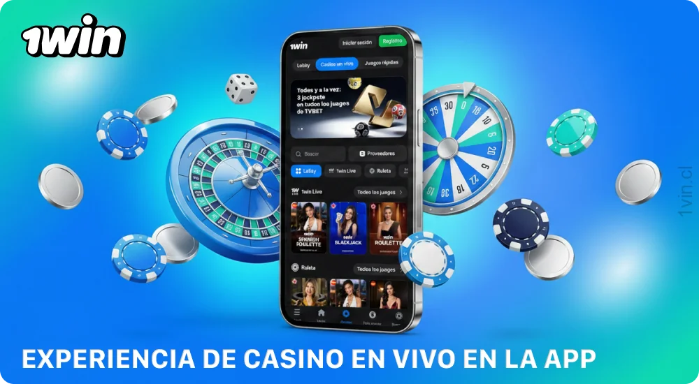 La aplicación 1win Chile ofrece un casino en vivo con juegos populares y transmisiones en directo