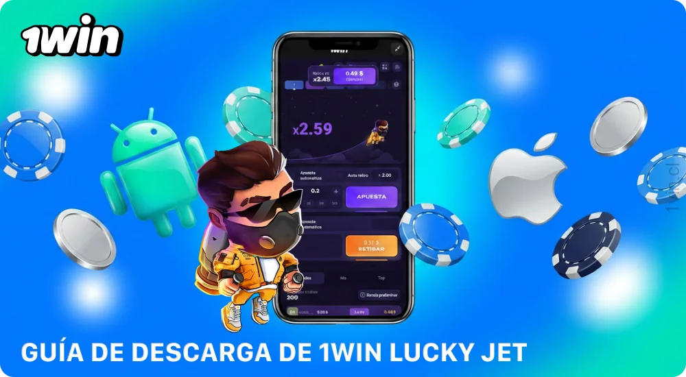 Descarga la app de 1win para Android o iOS y juega a Lucky Jet