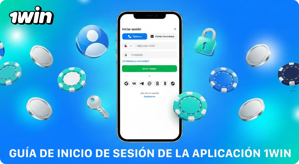 Para ingresar a la aplicación 1win, debes ingresar tus datos de registro y confirmar el inicio de sesión