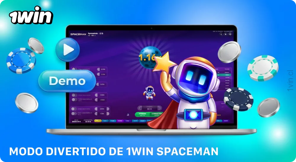 El modo demo del juego Spaceman 1win te permite explorar el juego de forma gratuita sin riesgo de perder dinero real