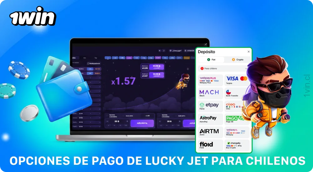 1win Chile ofrece métodos convenientes para recargar y retirar fondos para jugar en Lucky Jet