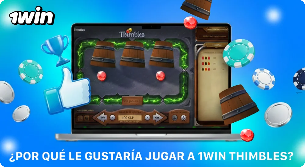 Thimbles en 1win en Chile atrae a los jugadores por su dinámica de juego rápida y sus configuraciones prácticas