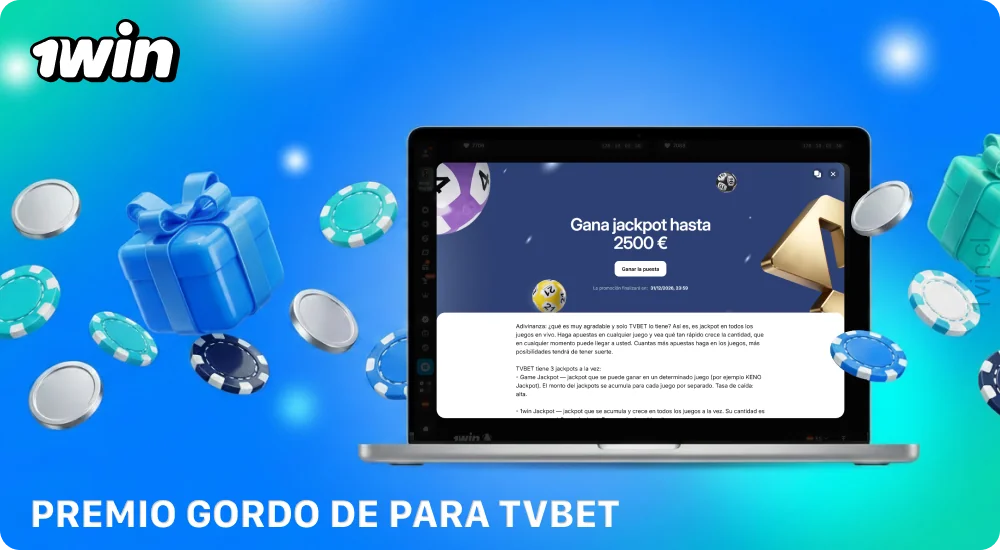En 1win Chile, los jugadores pueden participar en las promociones de jackpots de TVBet