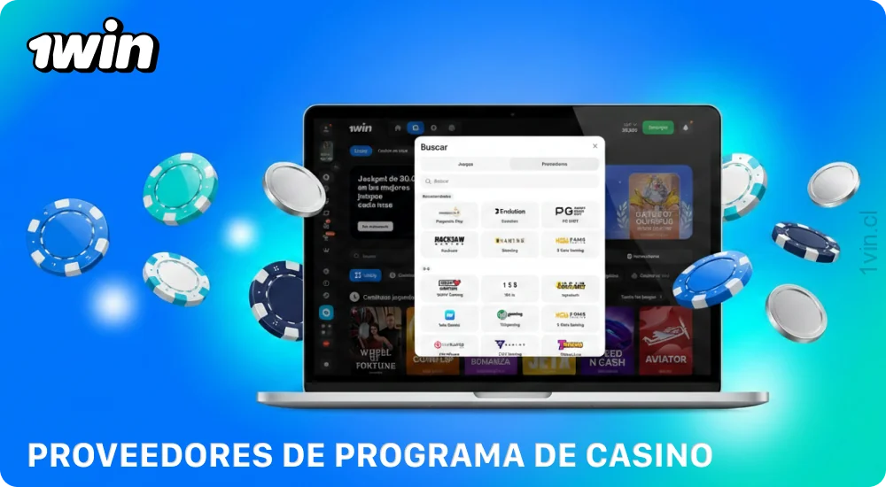 Entre los proveedores de juegos del casino 1win Chile se encuentran desarrolladores reconocidos y confiables