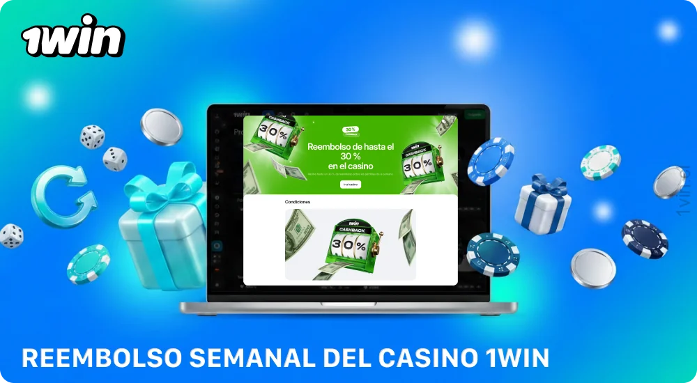 El reembolso semanal del casino en 1win Chile te permite recibir hasta un 30 % de los fondos perdidos