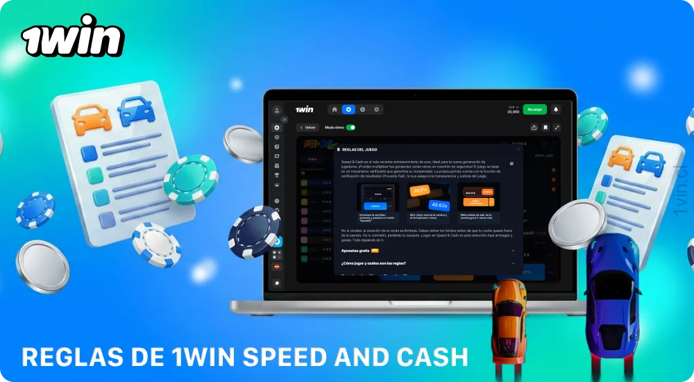 En Speed-n-Cash 1win, el jugador apuesta en una carrera y debe retirar sus ganancias a tiempo, antes de que termine la ronda