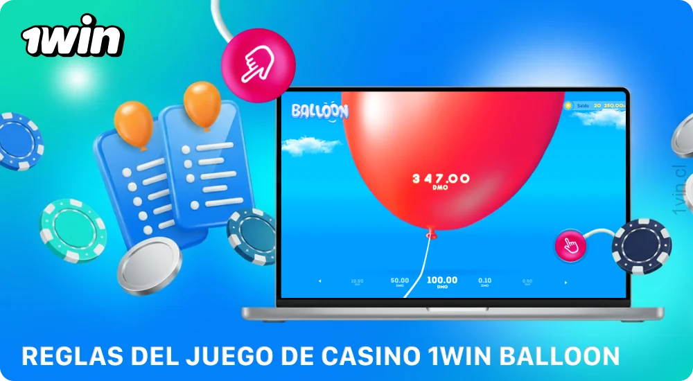 En Balloon 1, según las reglas, el jugador hace una apuesta y debe dejar de inflar el globo a tiempo