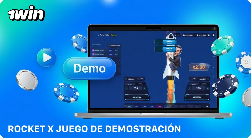 La versión de demostración de Rocket X 1win en Chile te permite practicar y familiarizarte con las funciones del juego de forma gratuita