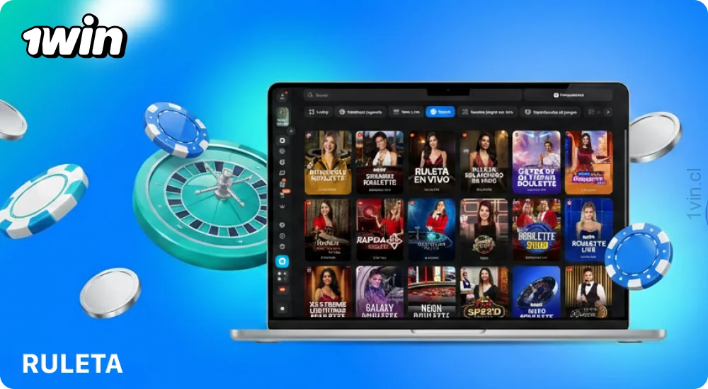 La ruleta, un juego de azar clásico, está disponible en el casino de 1win Chile