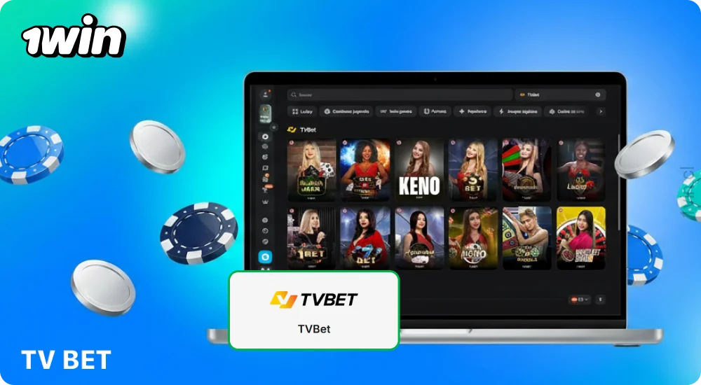 TV Bet en 1win Chile ofrece juegos con crupieres en vivo y otros formatos con apuestas interactivas en tiempo real