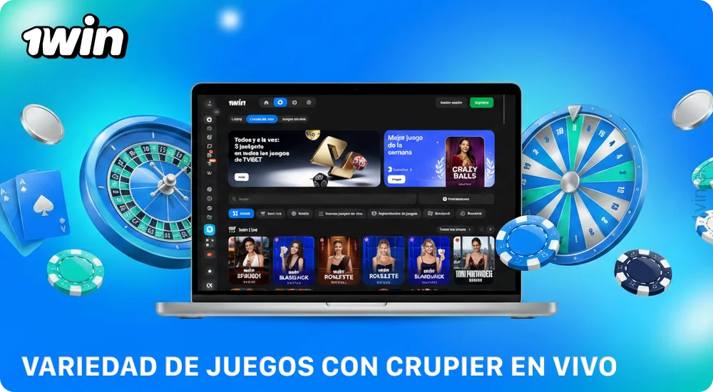 Los juegos con crupieres en vivo del casino 1win Chile ofrecen una amplia variedad, que incluye ruleta, póquer y blackjack