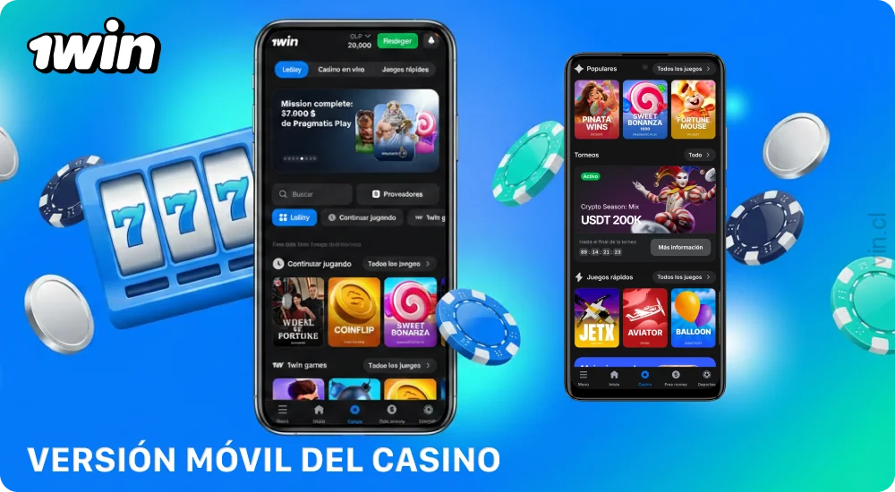 La versión móvil del casino 1win Chile está disponible para Android e iOS